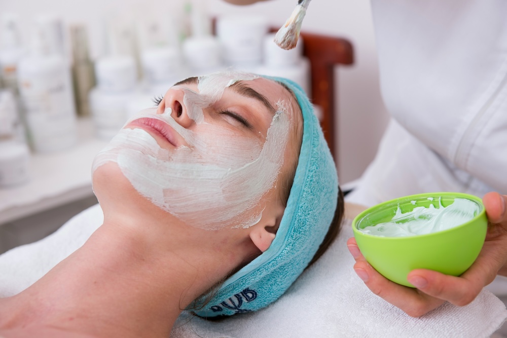 facial treatment woman