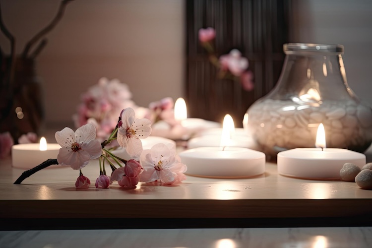 pink candles